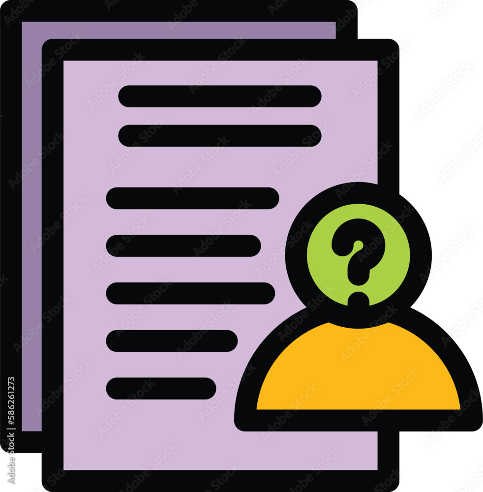 Poster anonymous doc icon. outline anonymous doc vector icon for web design isolated on white background co