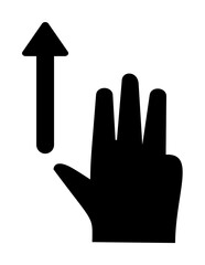 Hand, fingers, gesture, swipe, up icon. Element of hand icon for mobile concept and web apps. Detailed Hand, fingers, gesture, swipe, up icon can be used for web and mobile