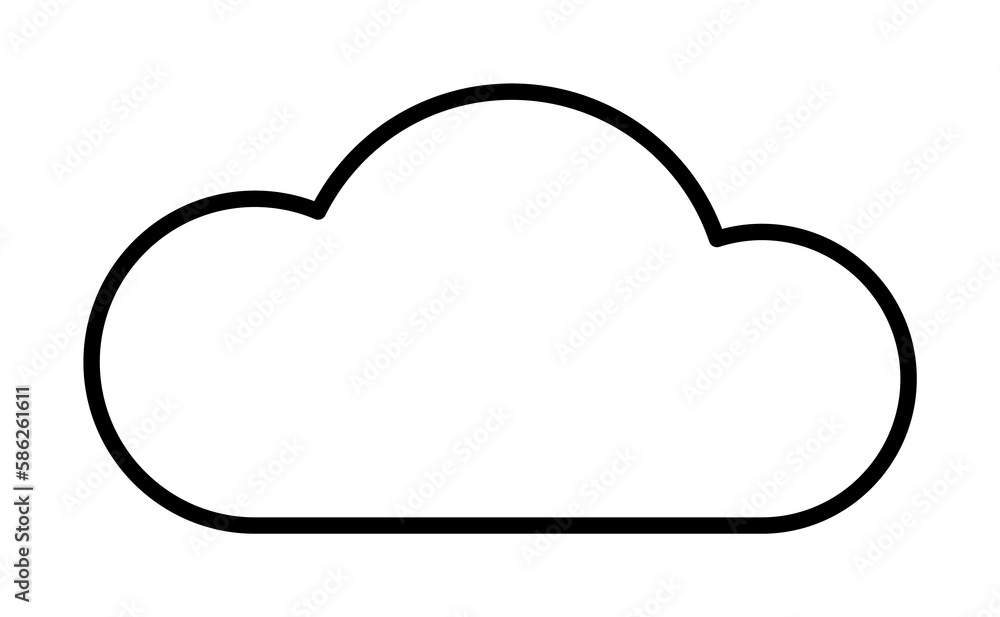 Poster cloud sign icon. element of image sign for mobile concept and web apps illustration. thin line icon 