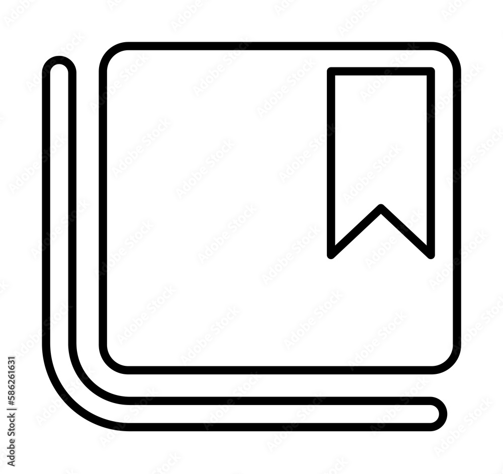 Poster bookmark sign icon. element of image sign for mobile concept and web apps illustration. thin line ic