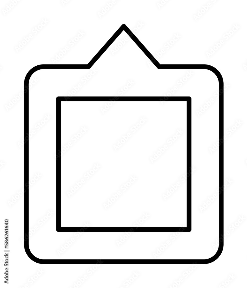 Poster frame sign icon. element of image sign for mobile concept and web apps illustration. thin line icon 