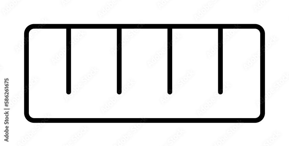Aufkleber ruler sign icon. element of image sign for mobile concept and web apps illustration. thin line icon 