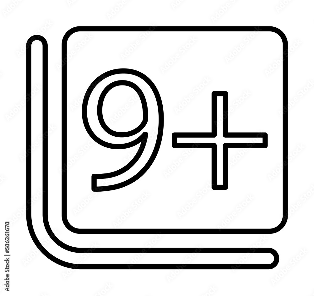 Poster nine sign icon. element of image sign for mobile concept and web apps illustration. thin line icon f
