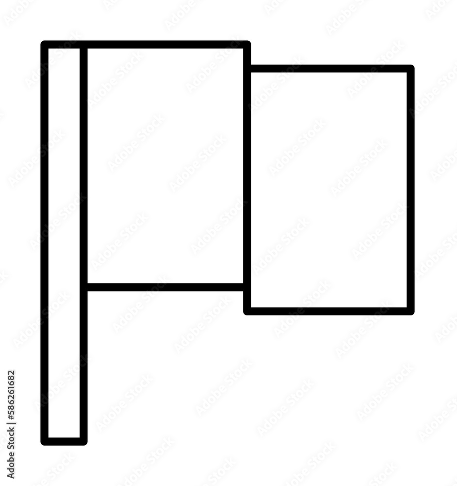 Poster flag sign icon. element of image sign for mobile concept and web apps illustration. thin line icon f