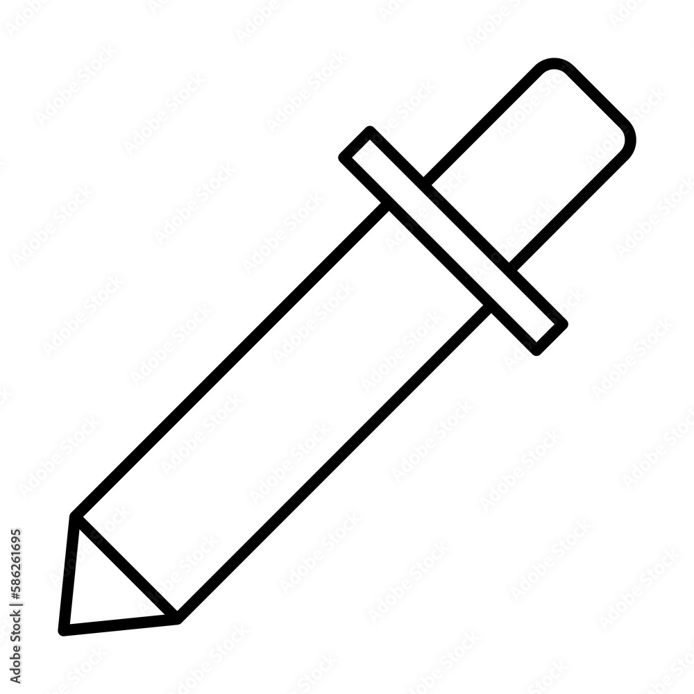 Poster pipette sign icon. element of image sign for mobile concept and web apps illustration. thin line ico