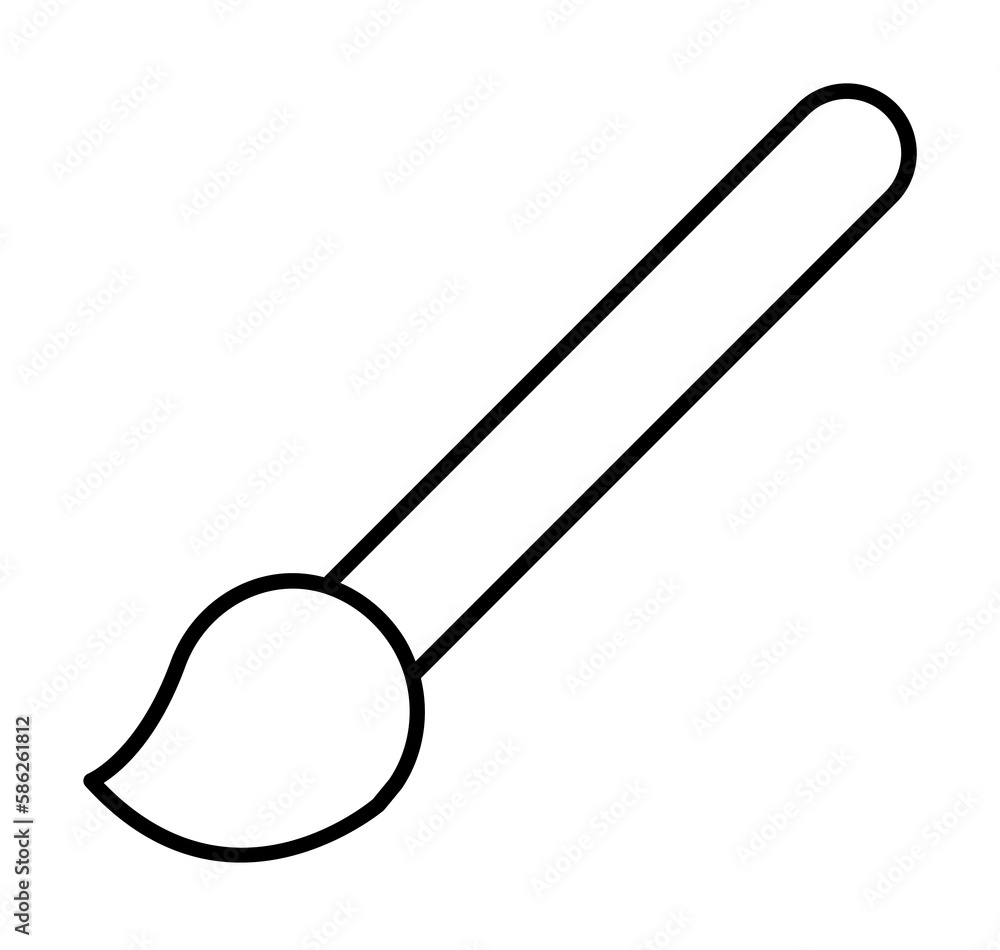 Poster brush sign icon. element of image sign for mobile concept and web apps illustration. thin line icon 