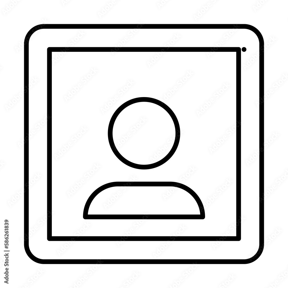 Poster portrait sign icon. element of image sign for mobile concept and web apps illustration. thin line ic