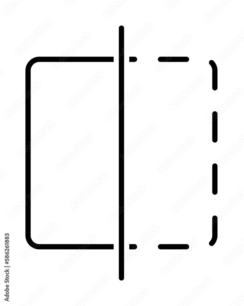 Poster flip sign icon. element of image sign for mobile concept and web apps illustration. thin line icon f