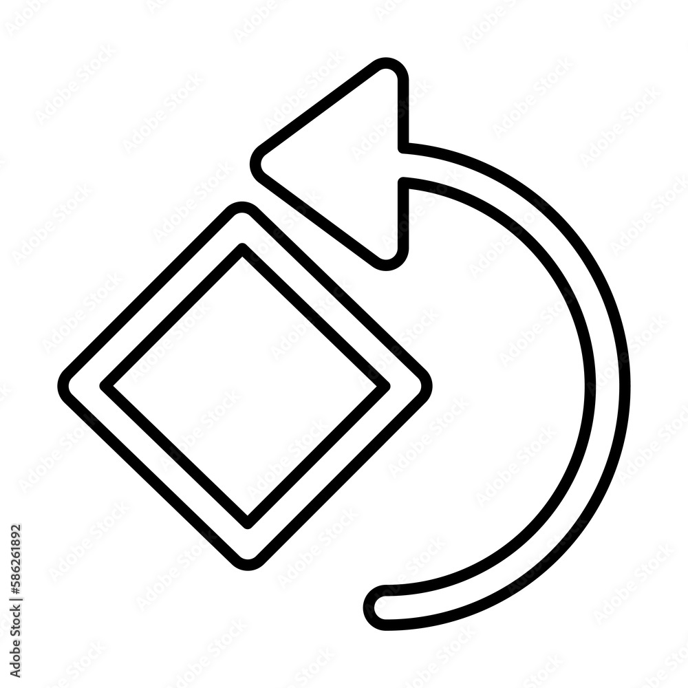 Poster rotate sign icon. element of image sign for mobile concept and web apps illustration. thin line icon