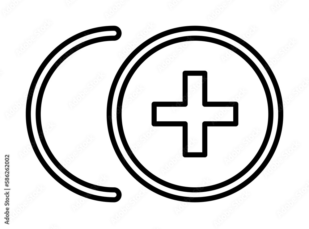 Poster plus sign icon. element of image sign for mobile concept and web apps illustration. thin line icon f