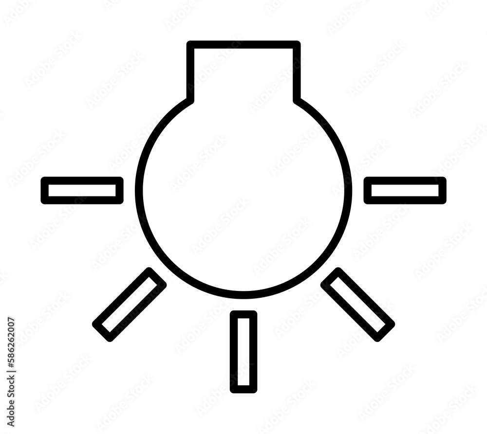 Poster incandescent sign icon. element of image sign for mobile concept and web apps illustration. thin lin