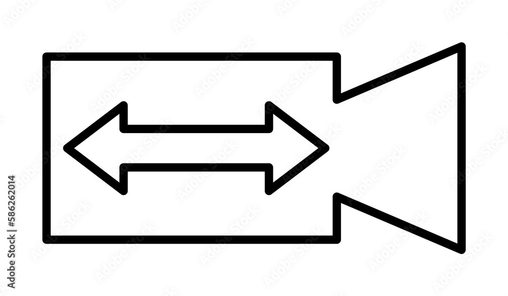 Poster switch video sign icon. element of image sign for mobile concept and web apps illustration. thin lin