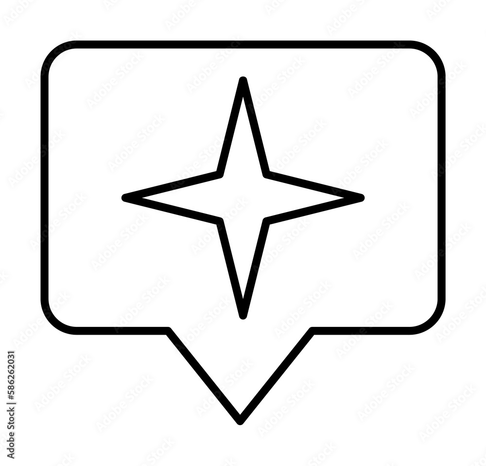 Poster star sign icon. element of image sign for mobile concept and web apps illustration. thin line icon f