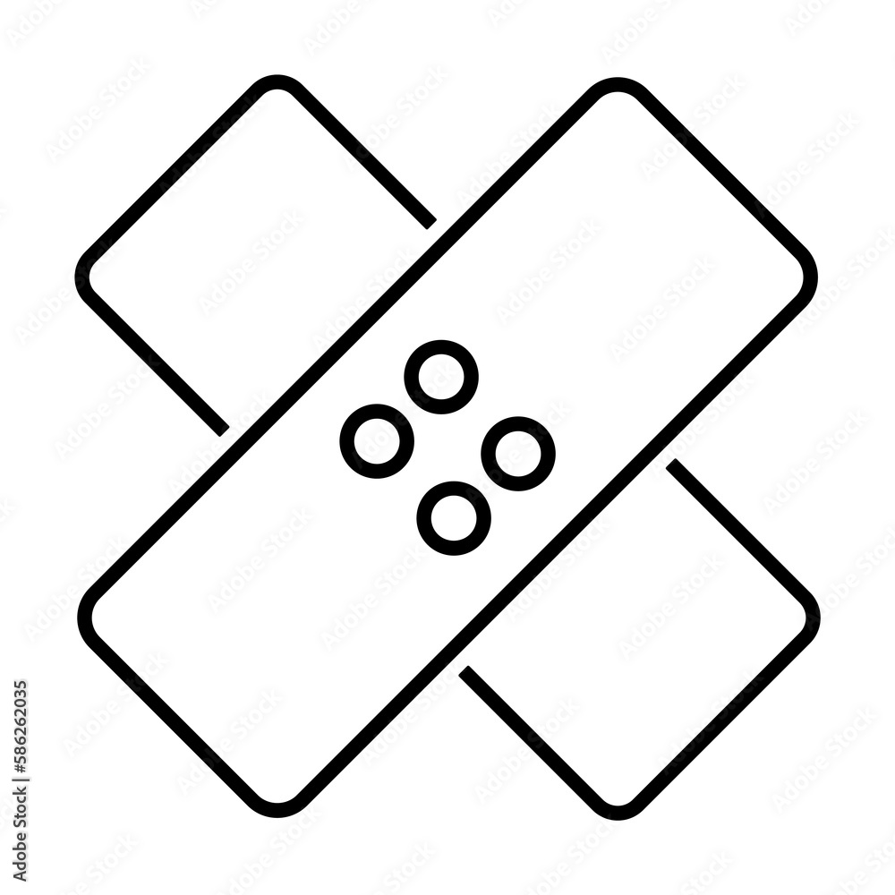Poster bandage sign icon. element of image sign for mobile concept and web apps illustration. thin line ico