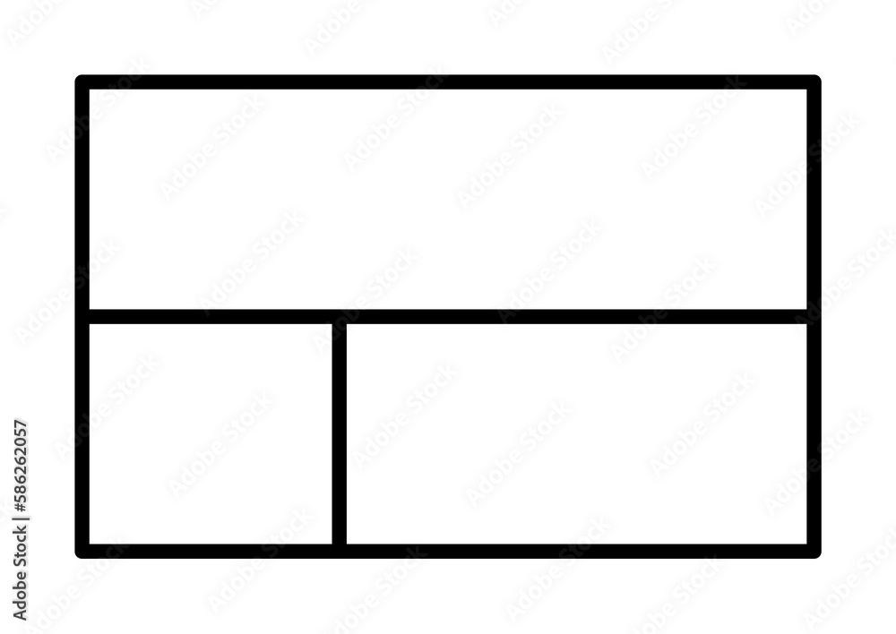 Poster layout sign icon. element of image sign for mobile concept and web apps illustration. thin line icon