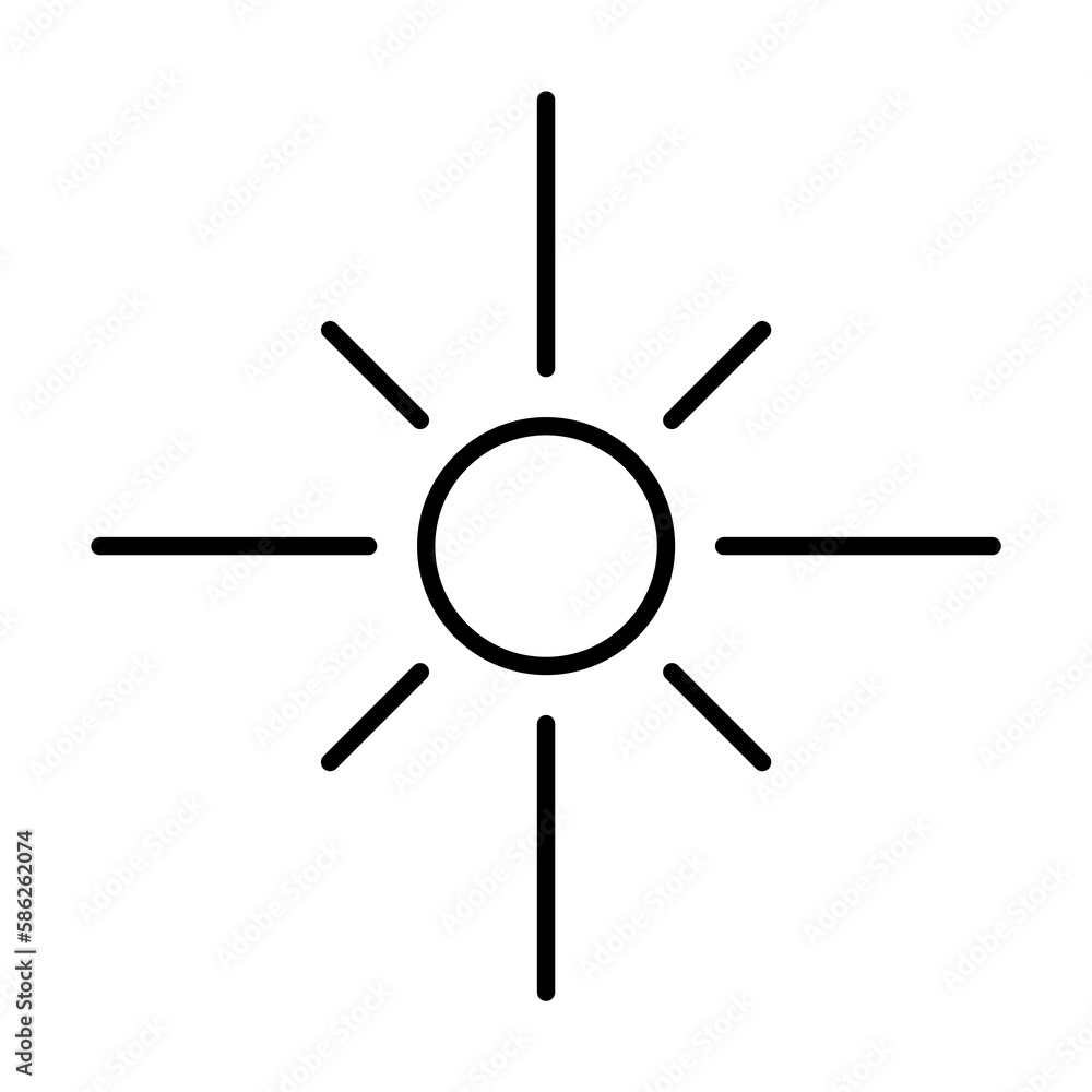 Poster brightness sign icon. element of image sign for mobile concept and web apps illustration. thin line 
