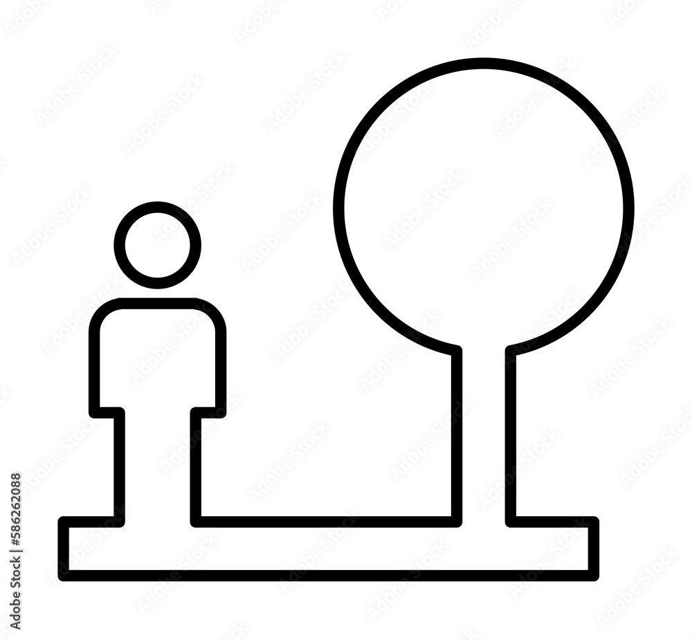 Aufkleber people sign icon. element of image sign for mobile concept and web apps illustration. thin line icon