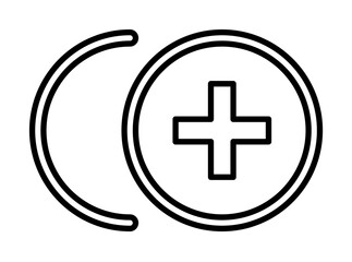 Plus sign icon. Element of image sign for mobile concept and web apps illustration. Thin line icon for website design and development, app development. Premium icon