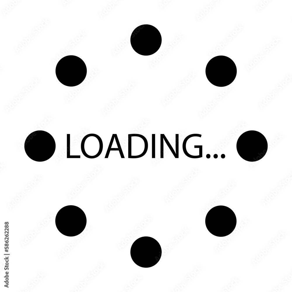 Aufkleber loading points in round icon. element of loading sign for mobile concept and web apps. detailed load