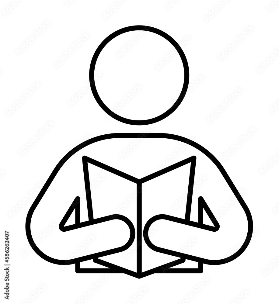 Poster library sign icon. element of navigation sign icon. thin line icon for website design and developmen