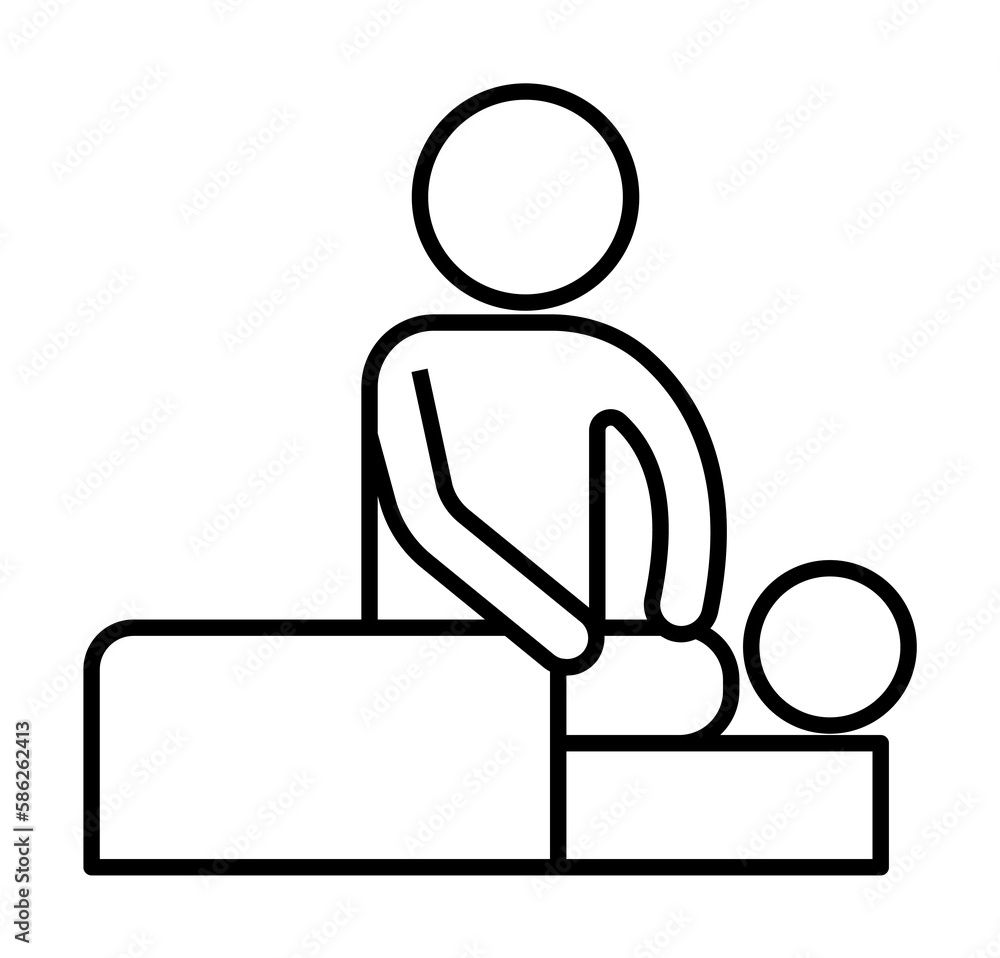 Poster spa sign icon. element of navigation sign icon. thin line icon for website design and development, a