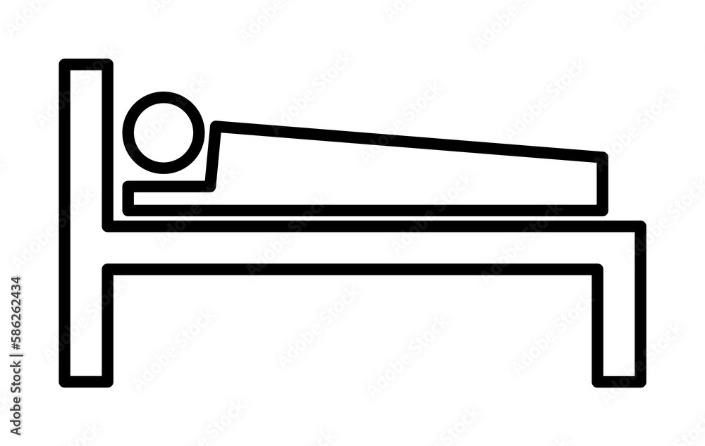 Poster lodging sign icon. element of navigation sign icon. thin line icon for website design and developmen