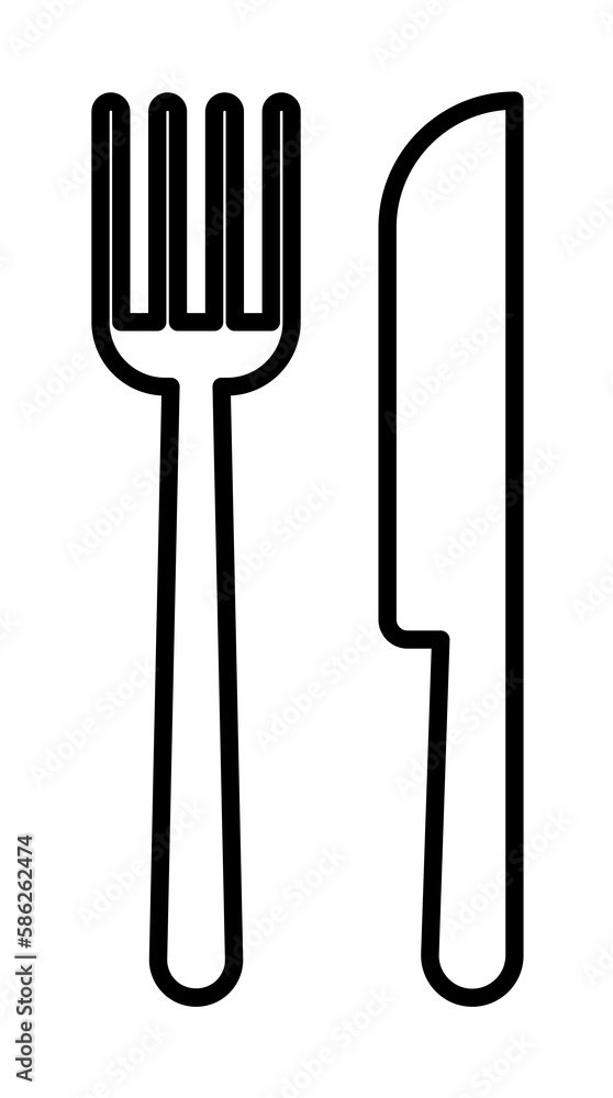Poster restaurant sign icon. element of navigation sign icon. thin line icon for website design and develop