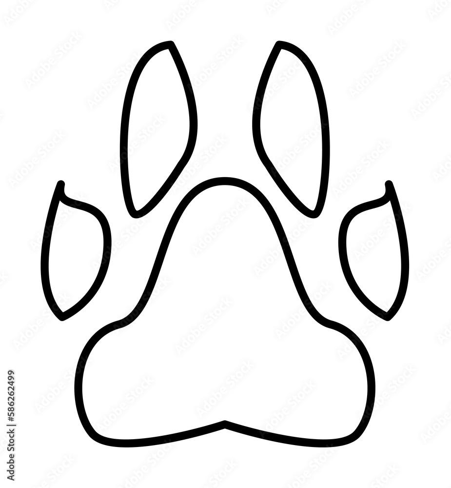 Poster pet store sign icon. element of navigation sign icon. thin line icon for website design and developm