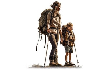 Obraz premium person with a backpack