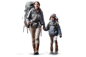 Fototapeta premium woman with a backpack