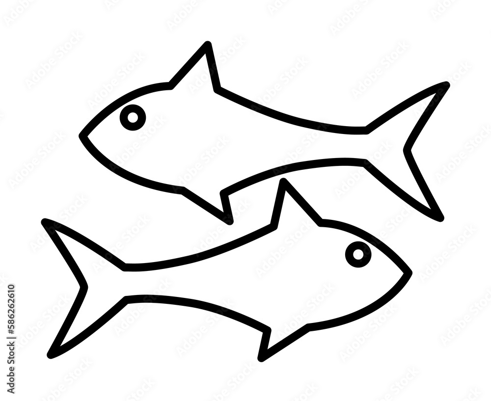 Aufkleber aquarium sign icon. element of navigation sign icon. thin line icon for website design and developme