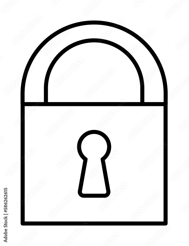 Aufkleber locksmith sign icon. element of navigation sign icon. thin line icon for website design and developm