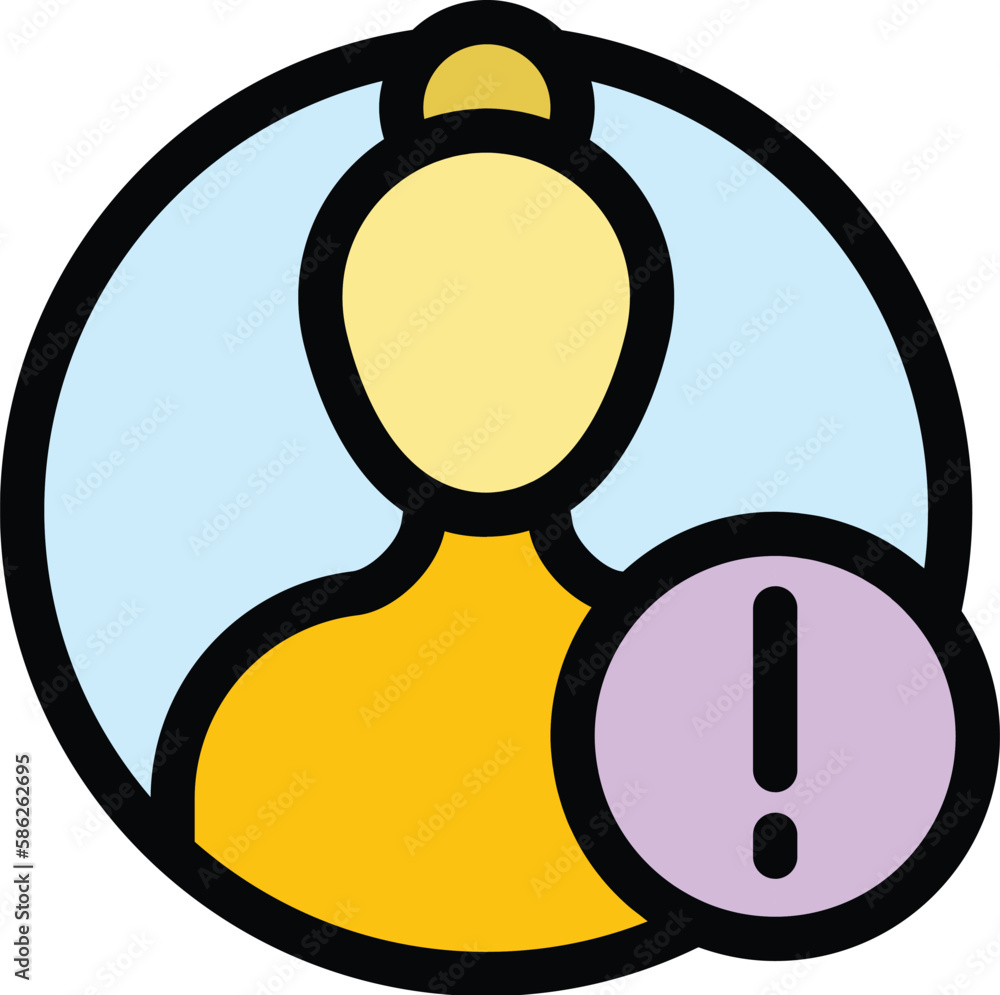 Poster anonymous exclamation icon. outline anonymous exclamation vector icon for web design isolated on whi