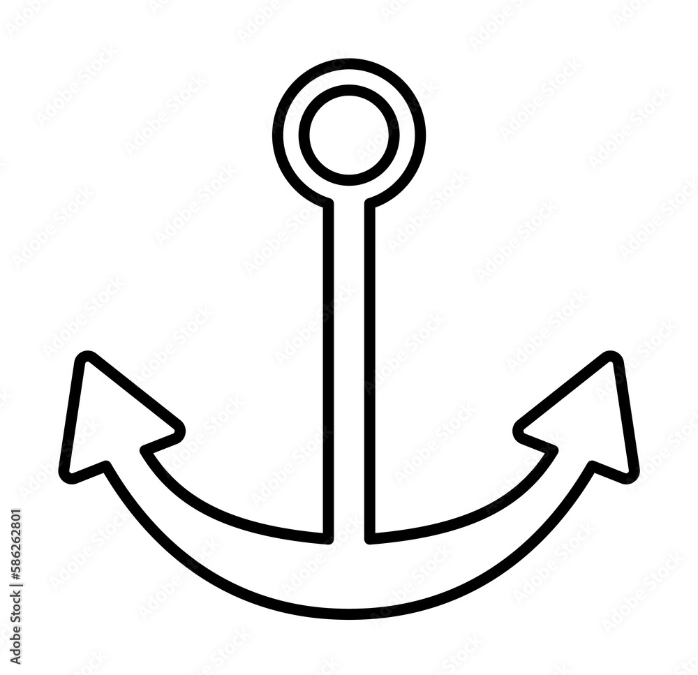 Aufkleber marina sign icon. element of navigation sign icon. thin line icon for website design and development
