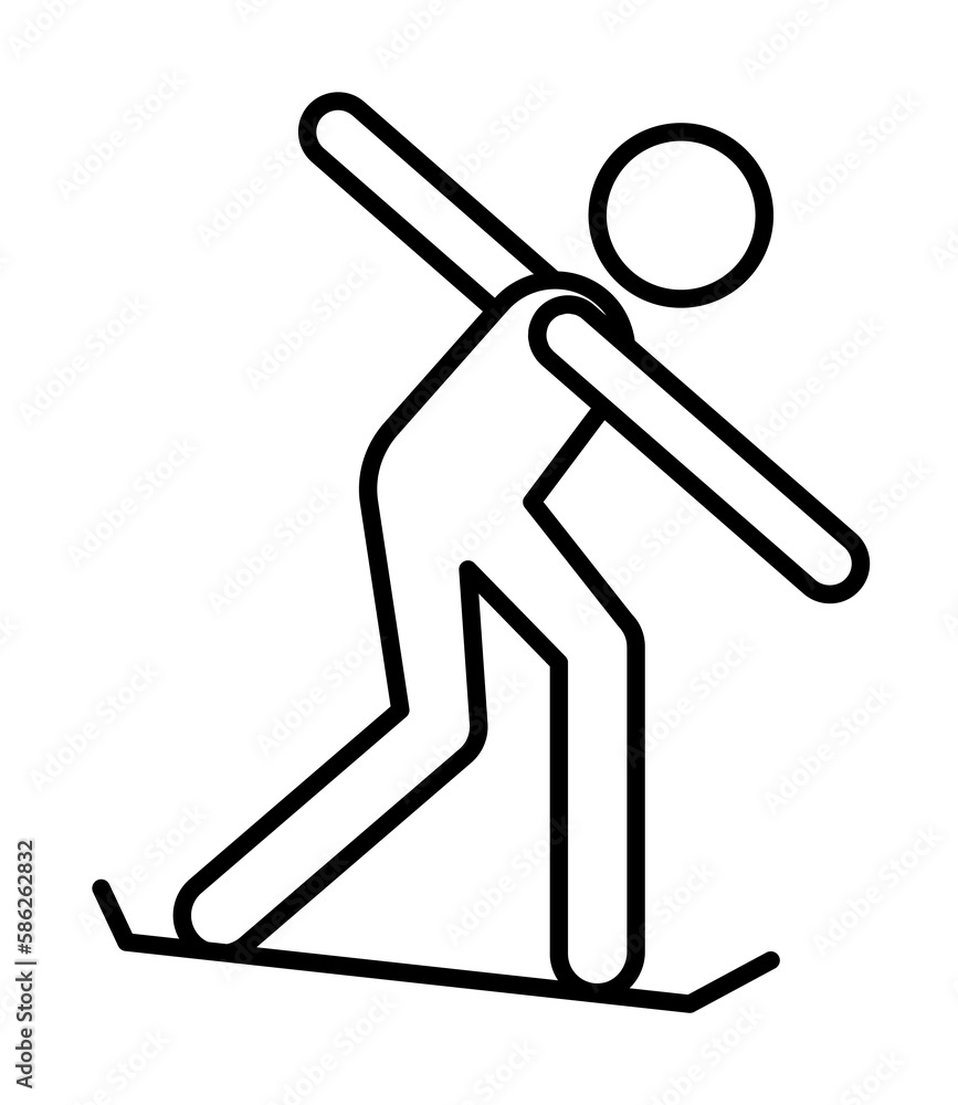 Poster snowboarding sign icon. element of navigation sign icon. thin line icon for website design and devel