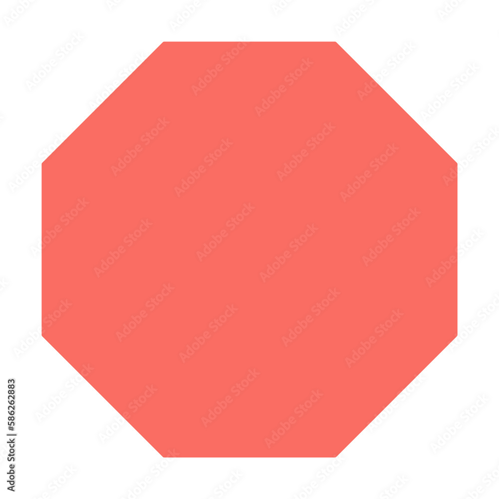 Poster octagon icon. element of material arrow symbol icon for mobile concept and web apps. color octagon i