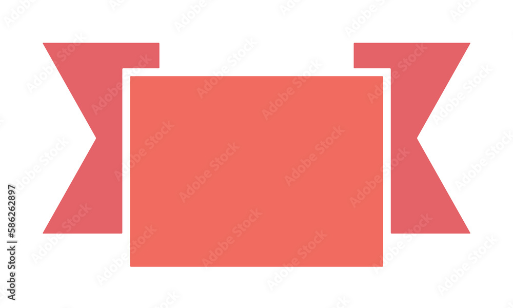 Poster ribbon, title icon. element of material arrow symbol icon for mobile concept and web apps. color rib