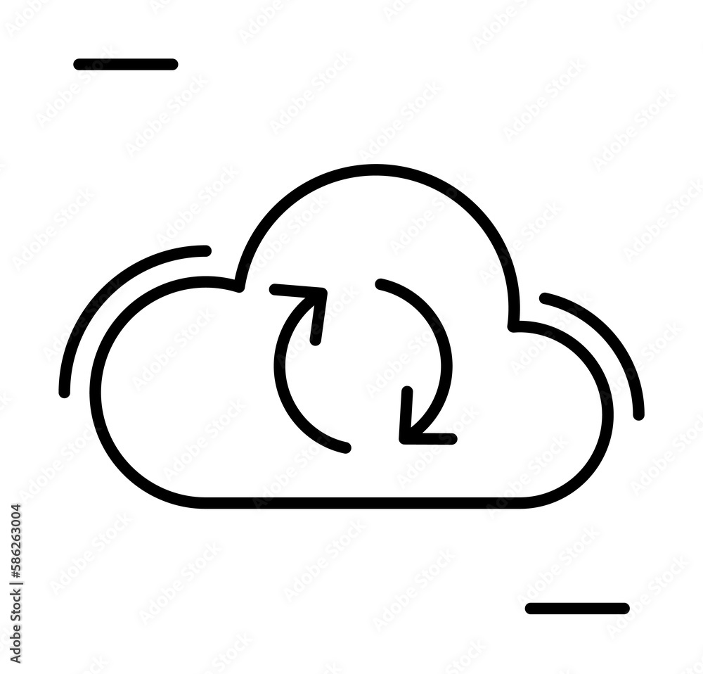 Poster cloud, networking icon. simple line, outline elements of storage and cloud icons for ui and ux, webs
