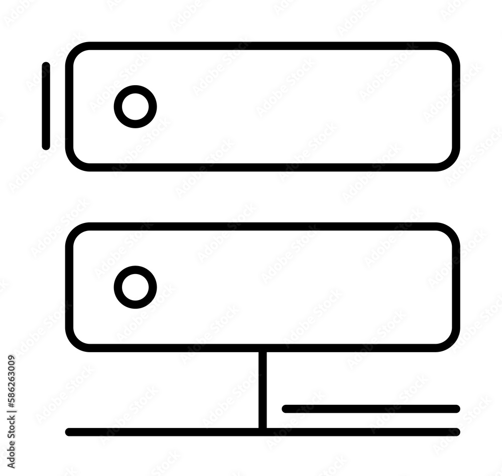 Poster router, refresh, networking icon. simple line, outline elements of storage and cloud icons for ui an