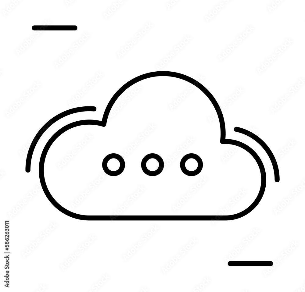 Poster cloud, networking icon. simple line, outline elements of storage and cloud icons for ui and ux, webs
