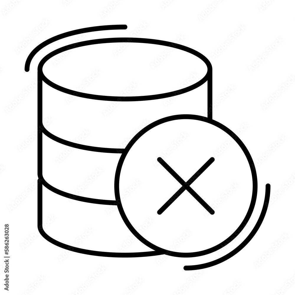 Poster database, lost, networking icon. simple line, outline elements of storage and cloud icons for ui and