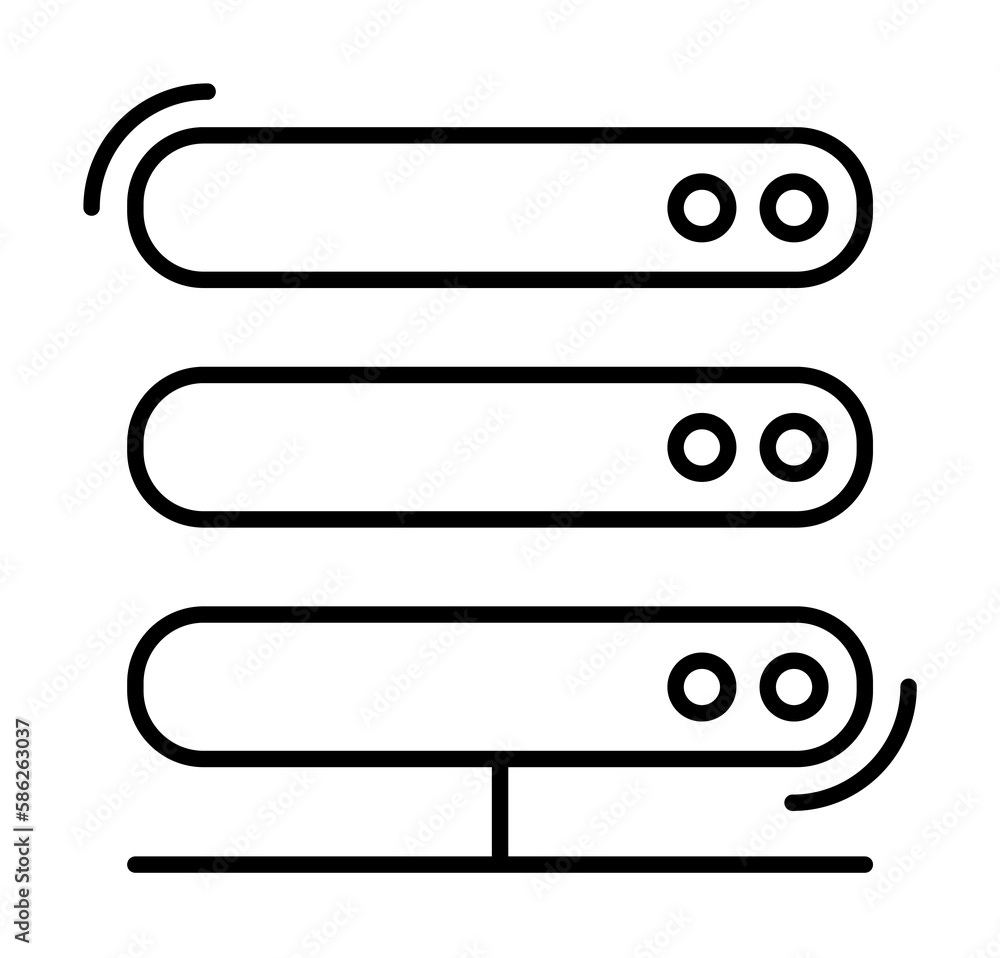 Poster router, networking icon. simple line, outline elements of storage and cloud icons for ui and ux, web