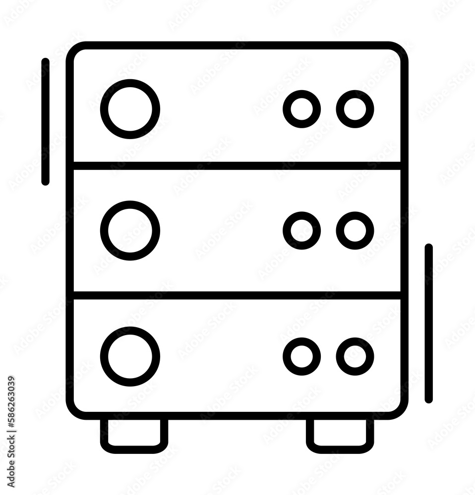 Poster server, networking icon. simple line, outline elements of storage and cloud icons for ui and ux, web