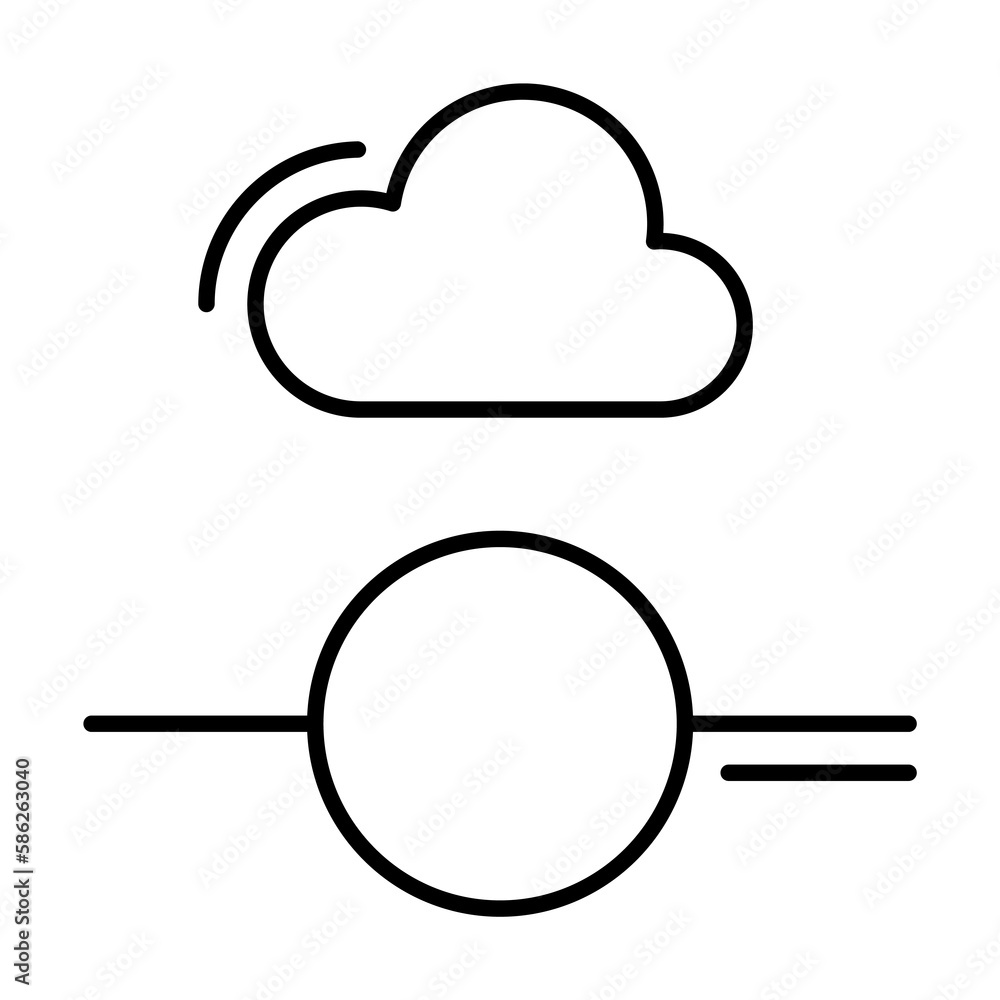 Poster cloud, networking icon. simple line, outline elements of storage and cloud icons for ui and ux, webs