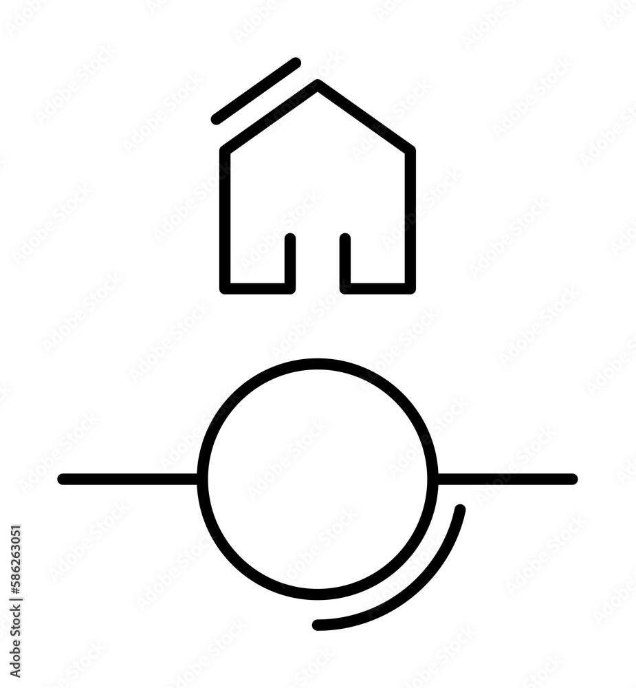 Poster home, networking icon. simple line, outline elements of storage and cloud icons for ui and ux, websi