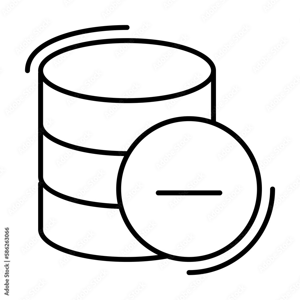 Poster database, lost, networking icon. simple line, outline elements of storage and cloud icons for ui and