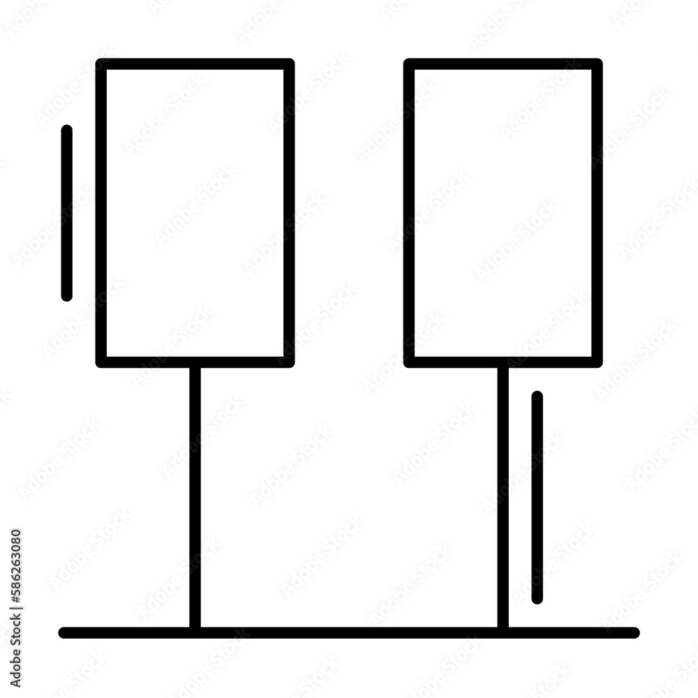 Poster connection, networking icon. simple line, outline elements of storage and cloud icons for ui and ux,