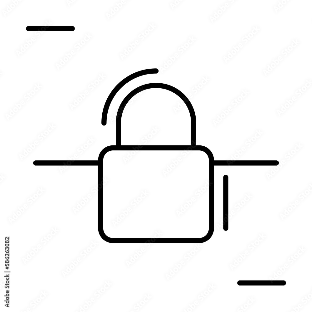 Poster lock, networking icon. simple line, outline elements of storage and cloud icons for ui and ux, websi