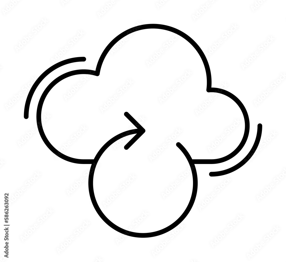Poster cloud, refresh, networking icon. simple line, outline elements of storage and cloud icons for ui and