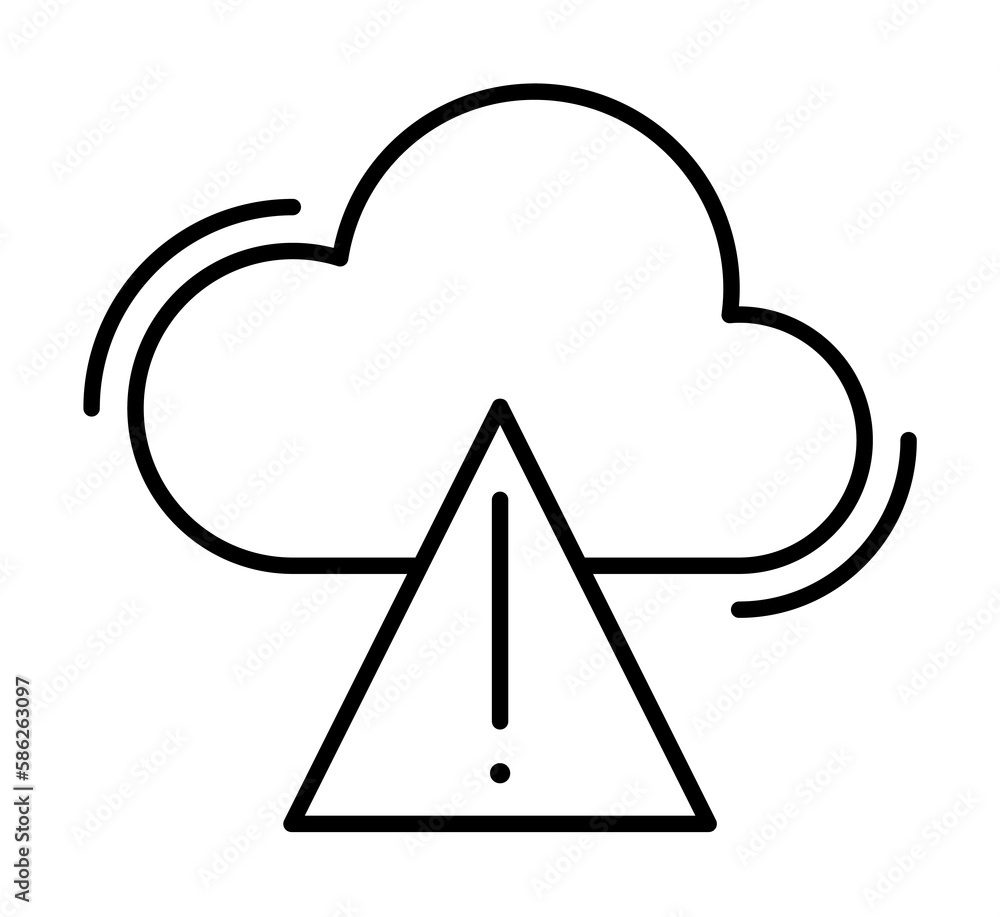 Aufkleber cloud, stop, networking icon. simple line, outline elements of storage and cloud icons for ui and ux
